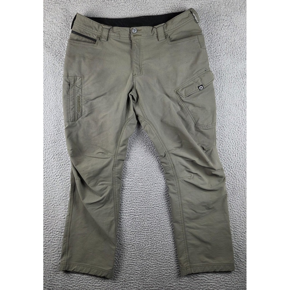 TRUEWERK T2 Work Pants Mens 36x30 Gray Stretch Utility Cargo Technician